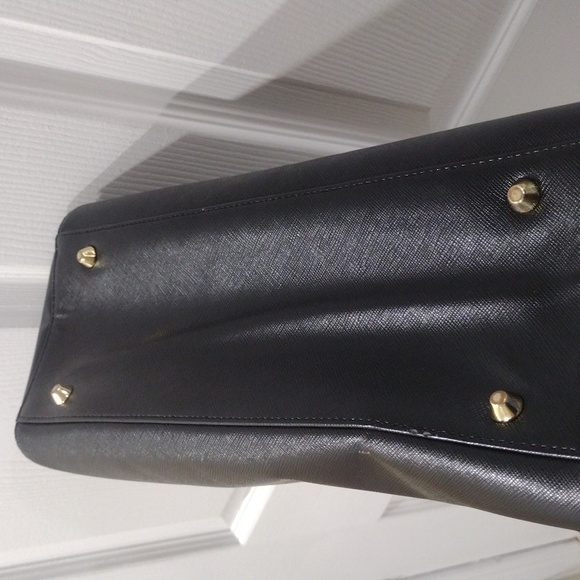 Samantha Vega Black Leather 2 ways Shoulder Bag Handbag - Good Condition - Picture 12 of 15